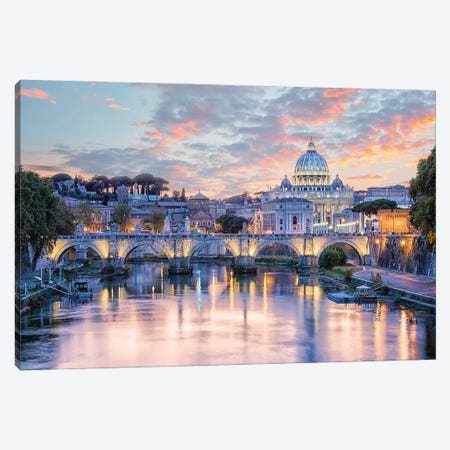 Roma Tramonto Canvas Print #EMN1588} by Manjik Pictures Canvas Art Print