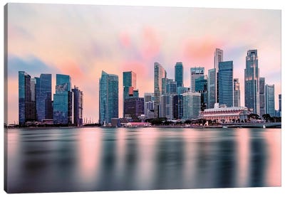 Sunset In Singapore Canvas Art Print - Singapore Art