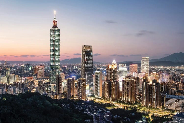 Taipei At Dusk by Manjik Pictures wall art