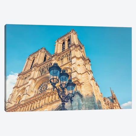 Notre-Dame Facade Canvas Print #EMN1610} by Manjik Pictures Canvas Print