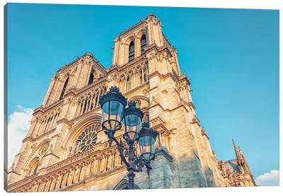 Notre-Dame Facade Canvas Art Print - Famous Places of Worship
