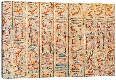 Hieroglyphs Canvas Art Print - Egypt Art