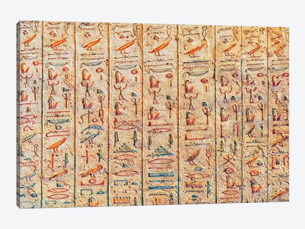 Hieroglyphs by Manjik Pictures 1-piece Canvas Print