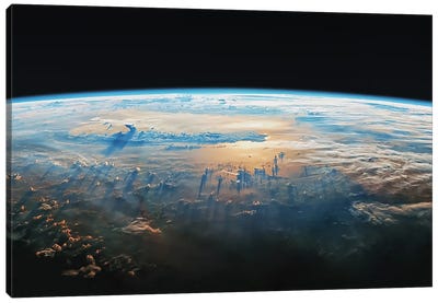 The Earth From The Orbit Canvas Art Print - Earth Art