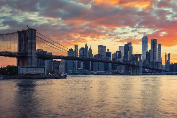 Canvas Print: NYC Sunset by Manjik Pictures