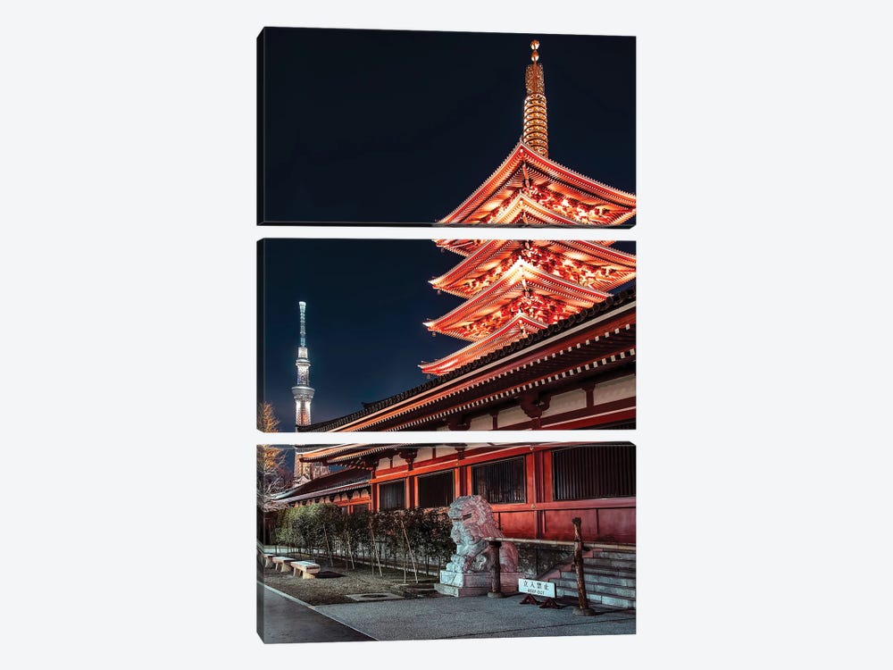 Architecture In Tokyo by Manjik Pictures 3-piece Canvas Wall Art