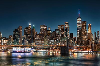 New York By Night by Manjik Pictures multi panel art
