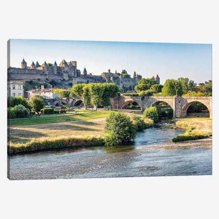 Carcassonne Fortress Canvas Print #EMN1649} by Manjik Pictures Canvas Wall Art