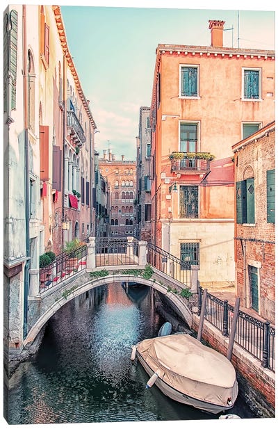 Venice Canal Canvas Art Print - Manjik Pictures