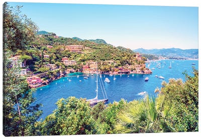 Portofino Coastline Canvas Art Print - Genoa