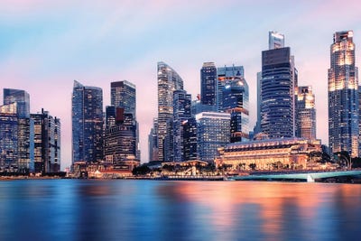 Marina Bay At Dusk by Manjik Pictures art print