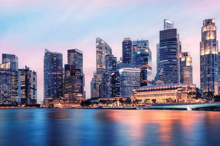 Marina Bay At Dusk by Manjik Pictures wall art