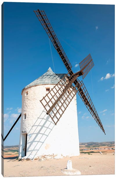 Windmill In Spain Canvas Art Print - Watermill & Windmill Art