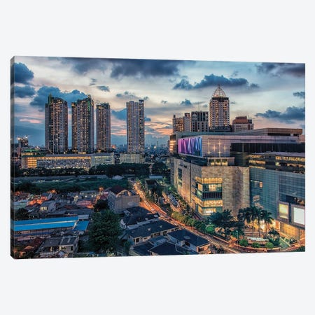 Jakarta City Canvas Print #EMN1658} by Manjik Pictures Canvas Art Print