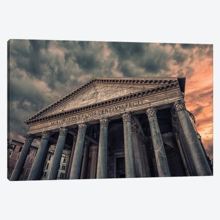 The Pantheon In Rome Canvas Print #EMN1667} by Manjik Pictures Canvas Print