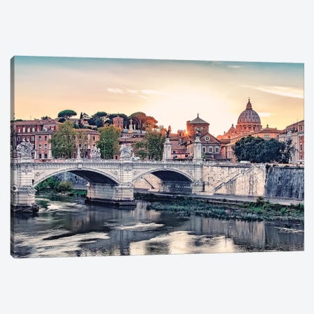 Evening In Rome Canvas Print #EMN1680} by Manjik Pictures Canvas Artwork