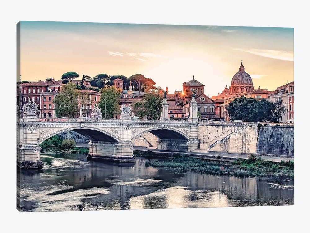 Evening In Rome by Manjik Pictures 1-piece Canvas Art