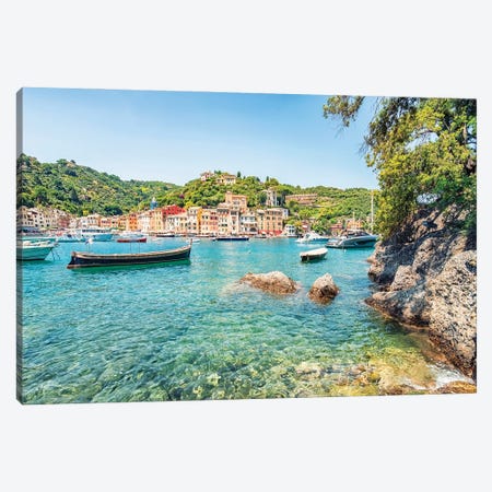 Portofino In Summer Canvas Print #EMN1685} by Manjik Pictures Canvas Print