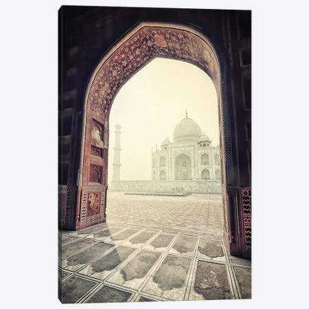 Sepia Taj Canvas Print #EMN1694} by Manjik Pictures Canvas Art