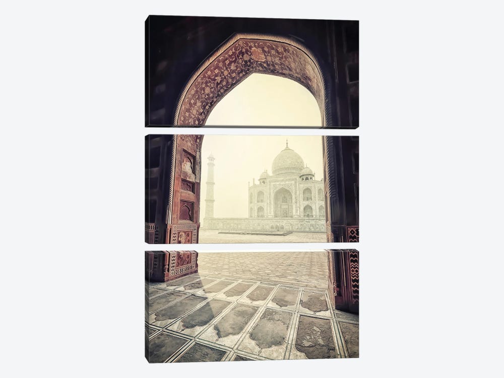 Sepia Taj by Manjik Pictures 3-piece Art Print