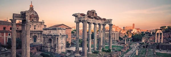 Ancient Ruins: Roman Forum Sunset by Manjik Pictures