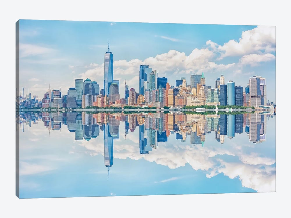 New York City Reflection by Manjik Pictures 1-piece Canvas Print