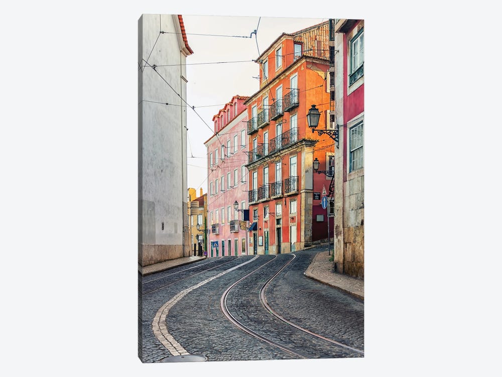 Street In Lisbon by Manjik Pictures 1-piece Art Print