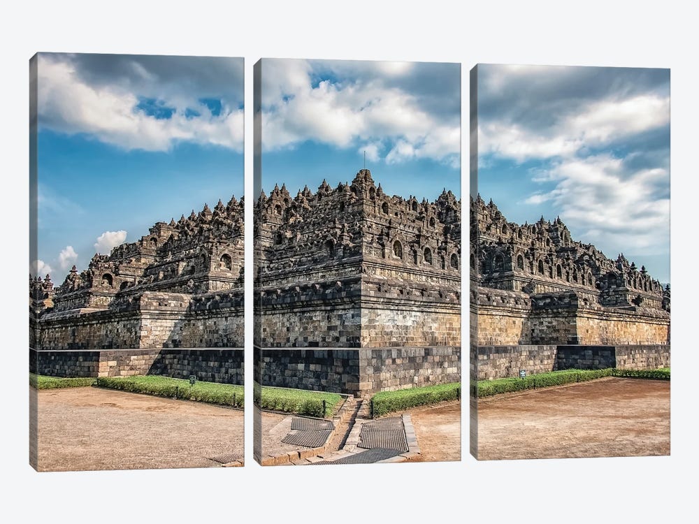 Borobudur Corner by Manjik Pictures 3-piece Canvas Artwork