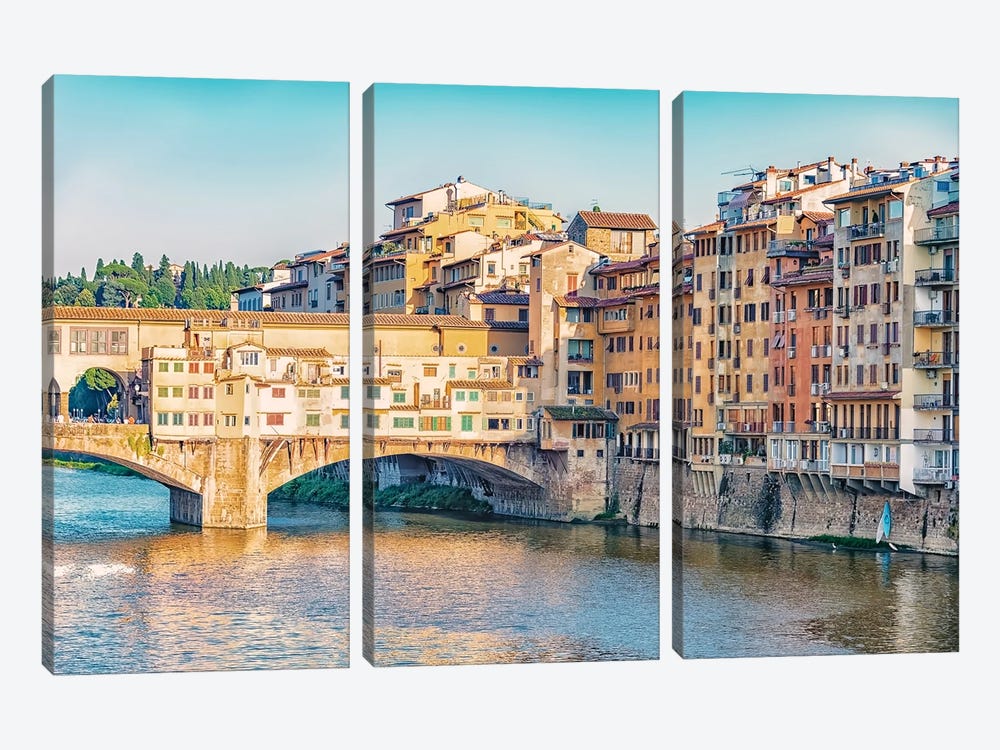The Ponte Vecchio by Manjik Pictures 3-piece Canvas Wall Art