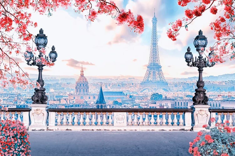 Flowers In Paris by Manjik Pictures wall art