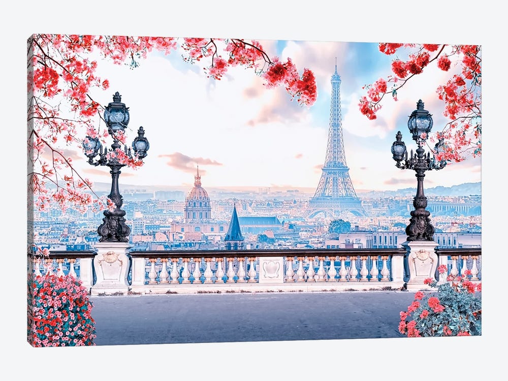 Flowers In Paris by Manjik Pictures 1-piece Art Print