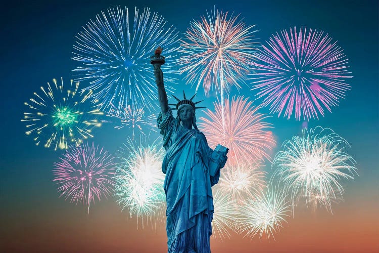 New York Fireworks by Manjik Pictures wall art