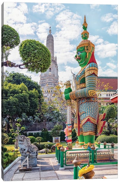 Wat Arun Guardian Canvas Art Print - Bangkok Art