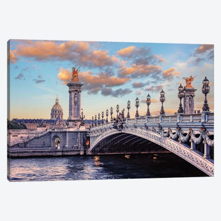 Alexandre III At Sunset Canvas Print #EMN1738} by Manjik Pictures Canvas Art