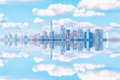 New York Skyline by Manjik Pictures framed wall art