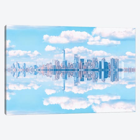 New York Skyline Canvas Print #EMN1741} by Manjik Pictures Art Print