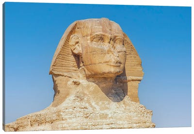 The Sphinx Portrait Canvas Art Print - Great Sphinx of Giza