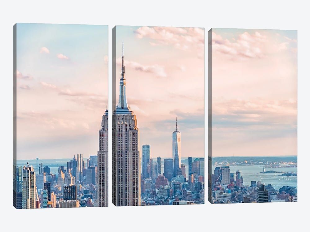 High In New York by Manjik Pictures 3-piece Canvas Print