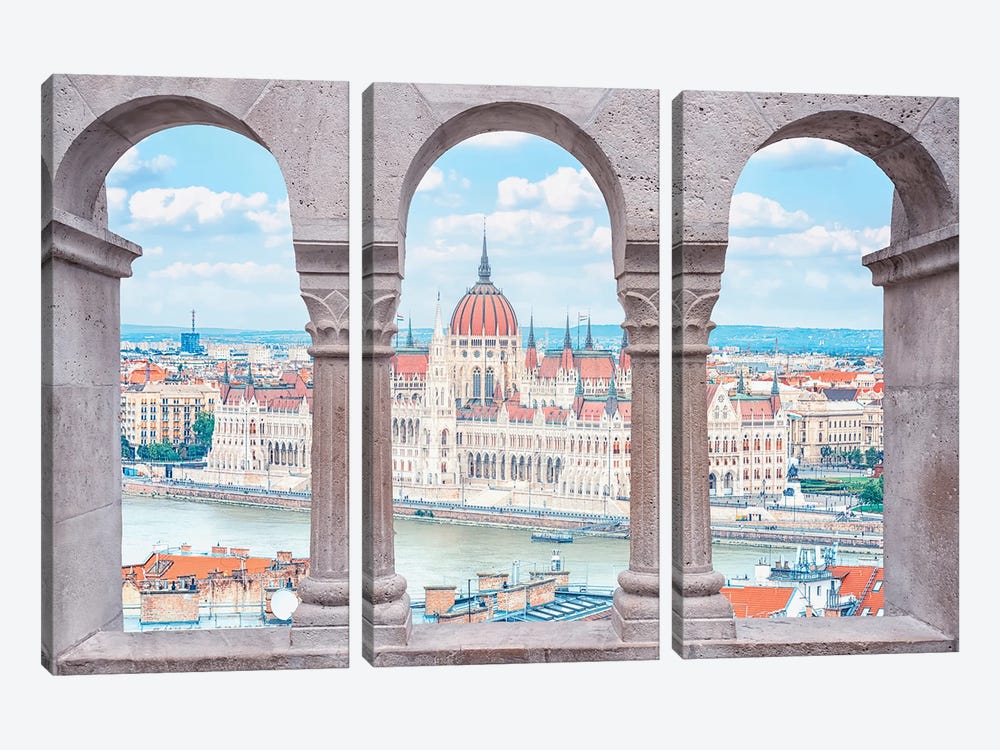Budapest by Manjik Pictures 3-piece Canvas Art Print
