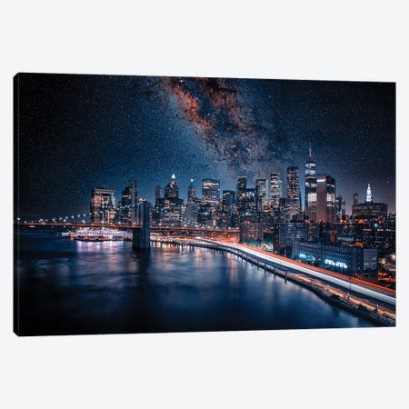 The City That Never Sleeps Canvas Print #EMN1765} by Manjik Pictures Canvas Art