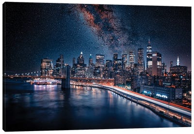 The City That Never Sleeps Canvas Art Print - Manjik Pictures