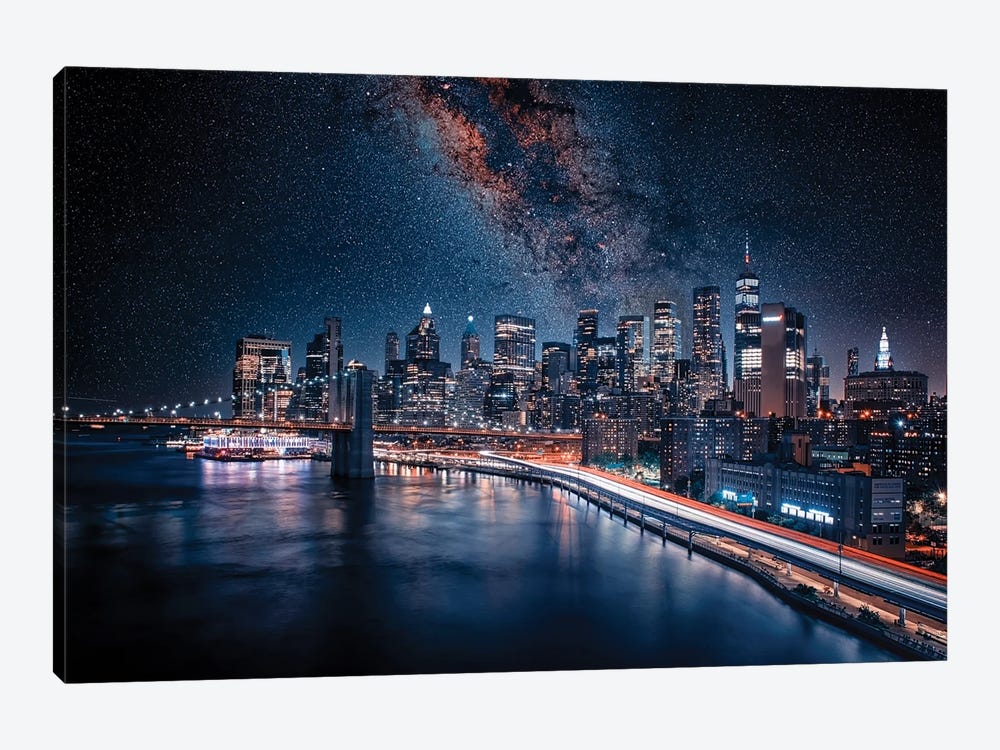 The City That Never Sleeps by Manjik Pictures 1-piece Canvas Artwork