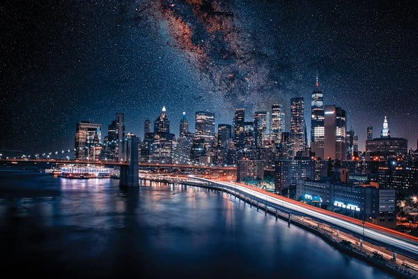 Canvas Print: The City That Never Sleeps by Manjik Pictures