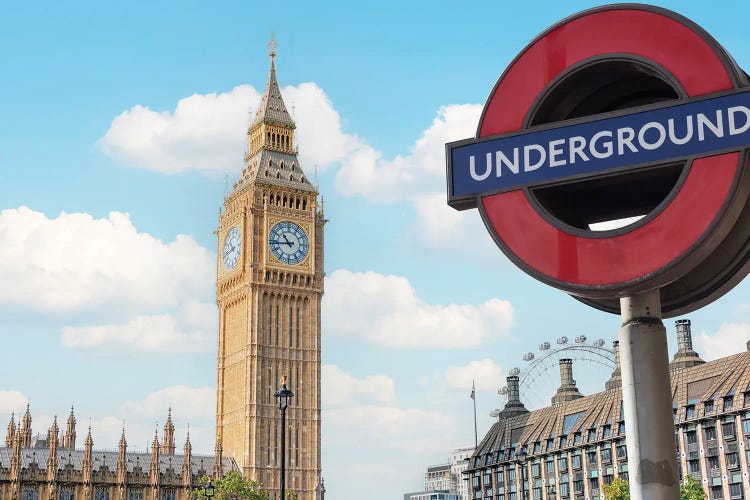 London Underground by Manjik Pictures wall art