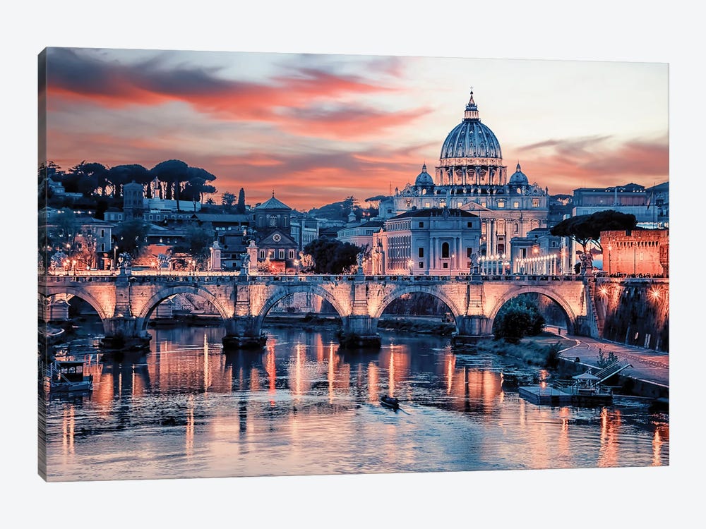 Pink Rome by Manjik Pictures 1-piece Canvas Art