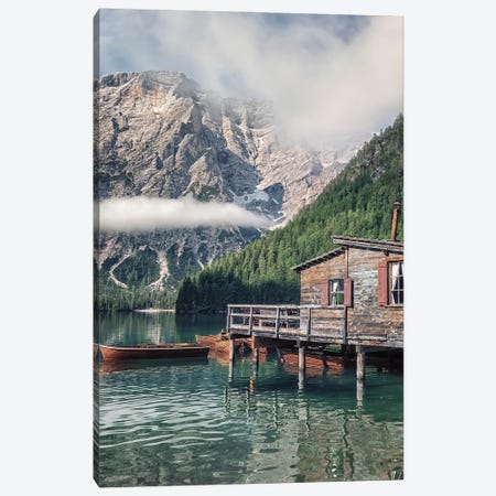 Cabin On The Lake Canvas Print #EMN18} by Manjik Pictures Canvas Art Print