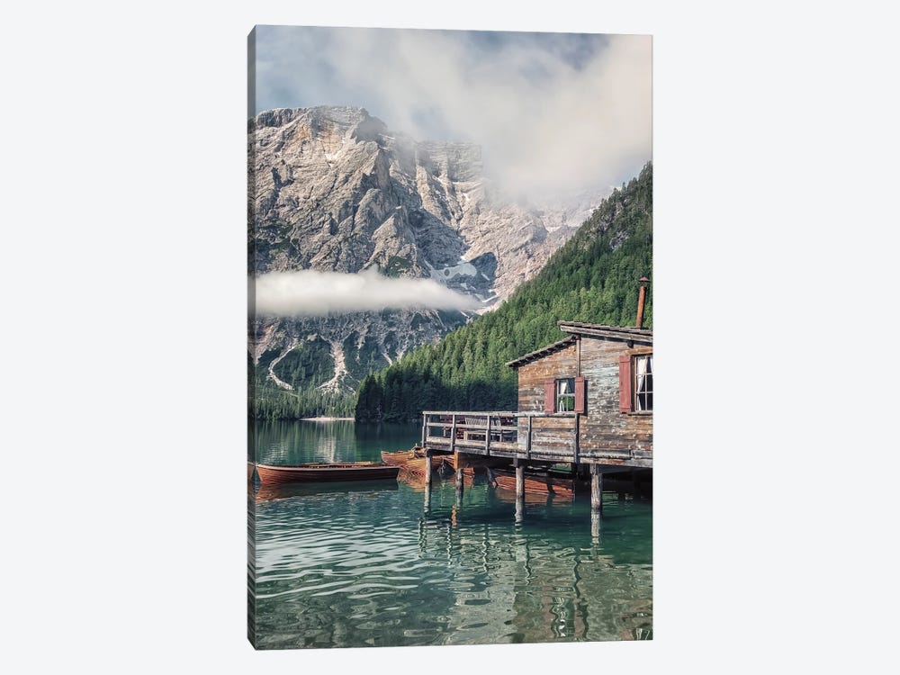 Cabin On The Lake by Manjik Pictures 1-piece Canvas Print