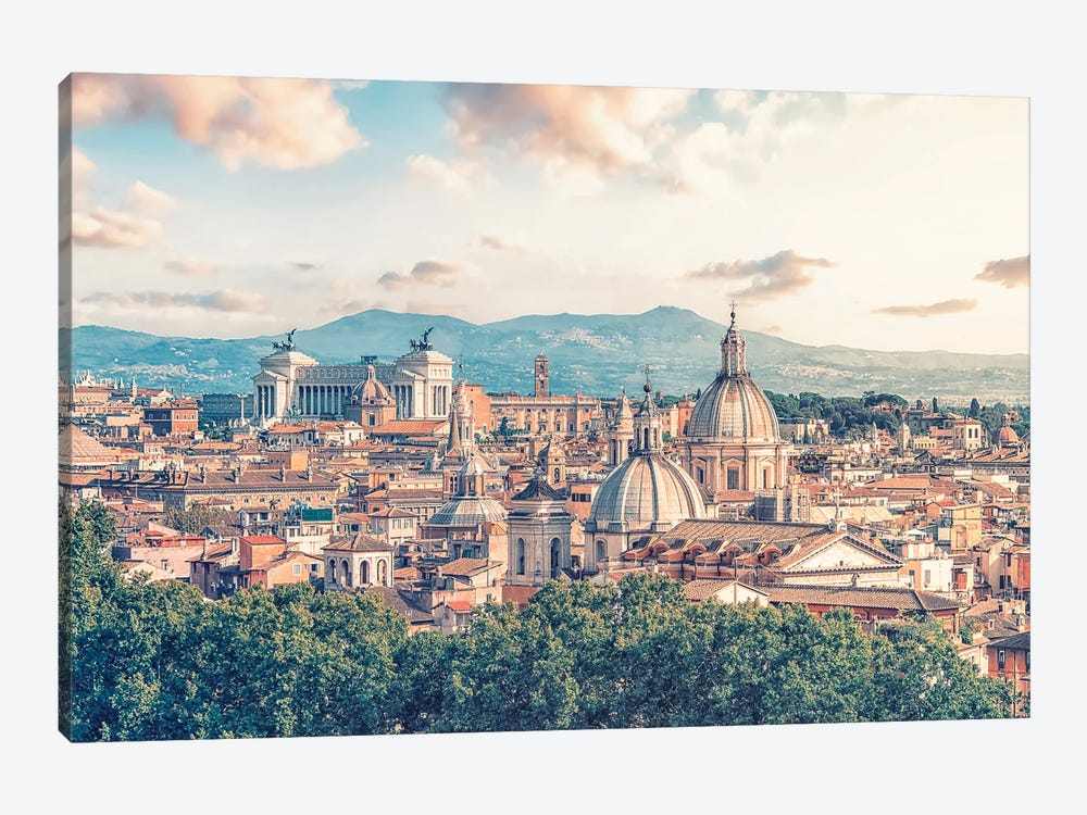 Rome In The Evening by Manjik Pictures 1-piece Canvas Art