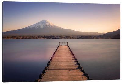 Mount Fuji Sunset Canvas Art Print - Volcano Art