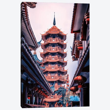 Chinese Architecture In Bangkok Canvas Print #EMN20} by Manjik Pictures Canvas Artwork